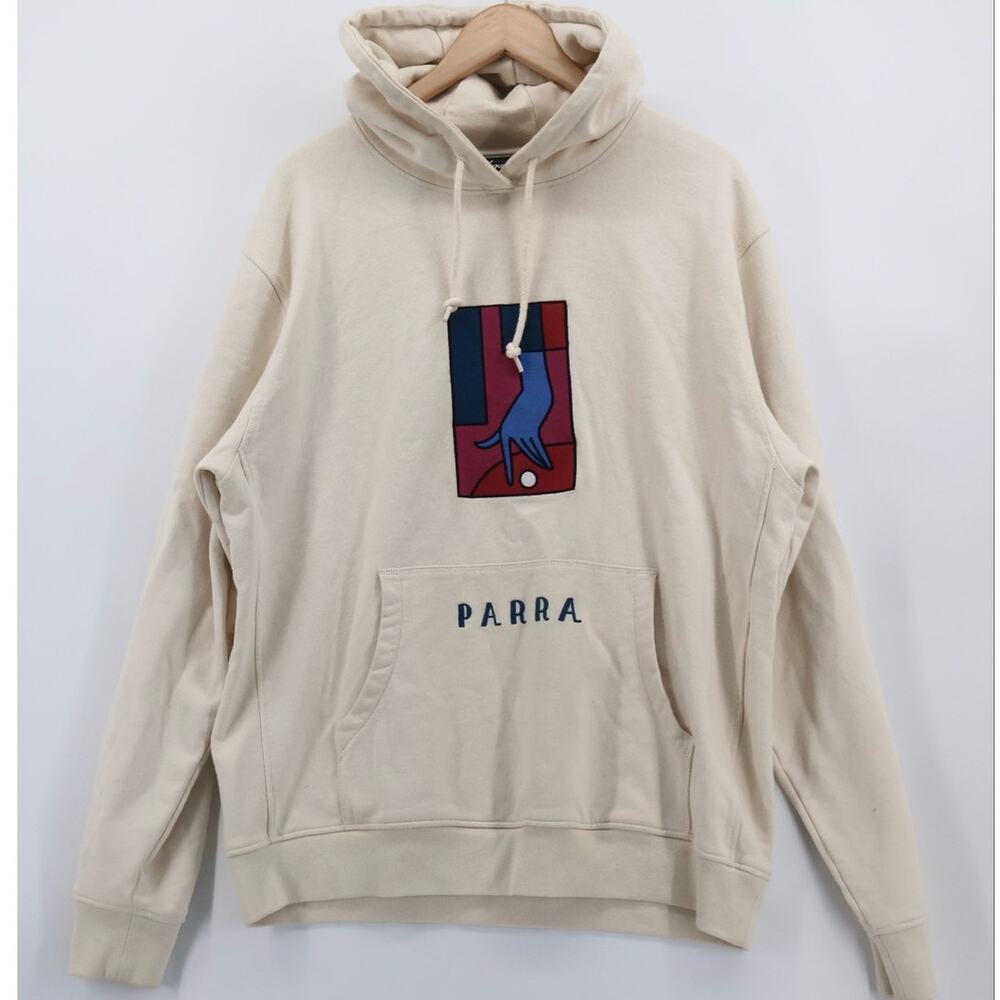 Parra Graphic Hoodie Large Embroidery Big Logo Spell Out Portugal Streetwear